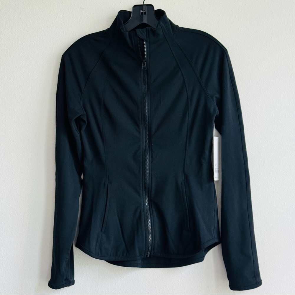 Yogalicious Black Lux Rebel Flare Full Zip Slim Fit Jacket Size Small